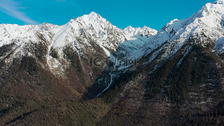 西藏旅游风光然乌湖雪山航拍素材
