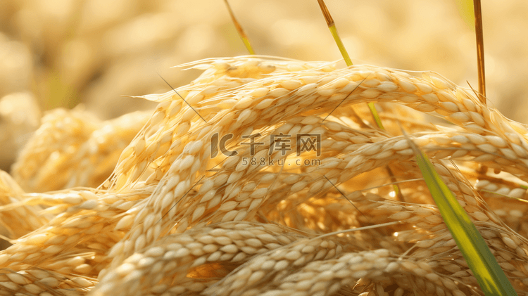 秋天丰收的稻田摄影