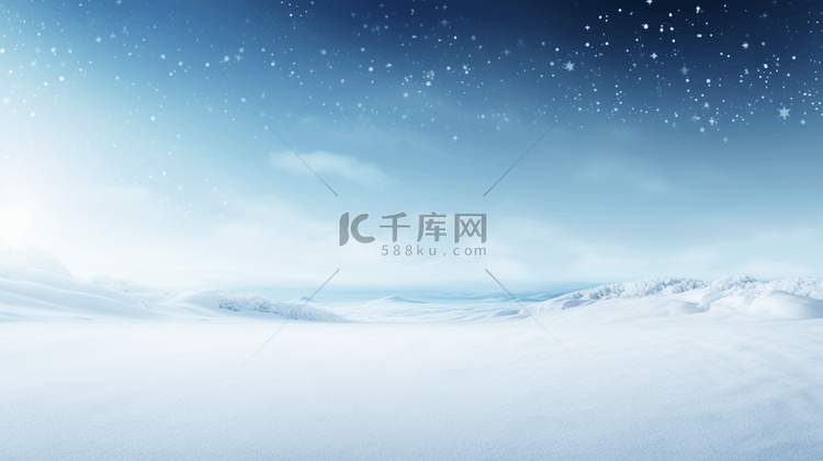 蓝色冰天雪地里唯美创意背景13