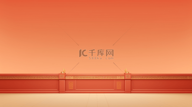 红色中国风古典简约创意背景18