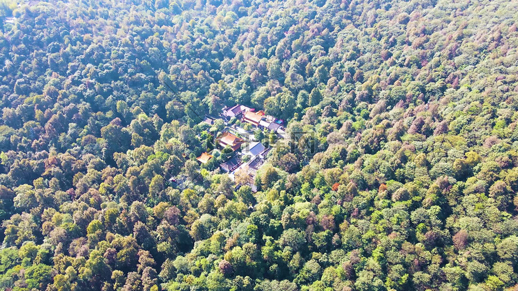 航拍湖南长沙岳麓山5A风景区