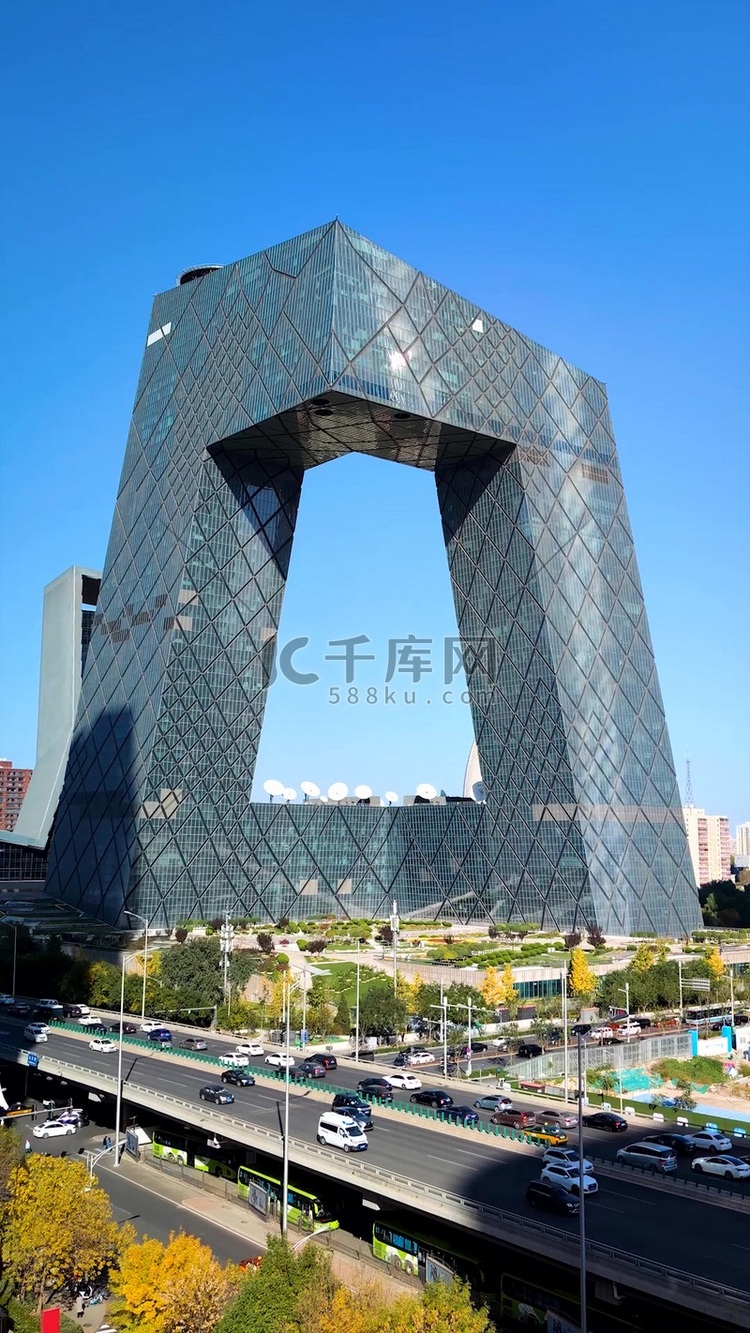 竖屏实拍震撼北京CBD核心区城