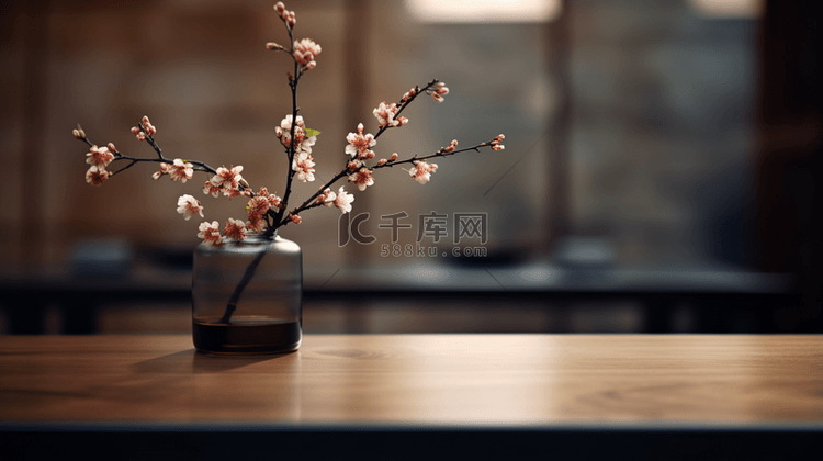 中国风古典花瓶插花装饰背景10