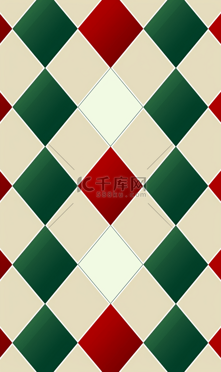 扁平菱形图块拼接圣诞节背景