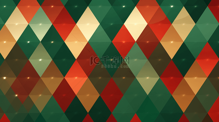 红绿相间圣诞节格子纹理底纹背景