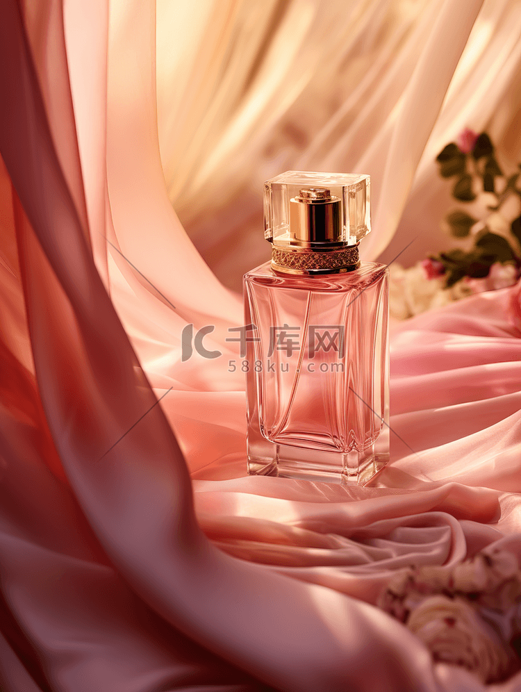 粉红色的香水丝绸背景1
