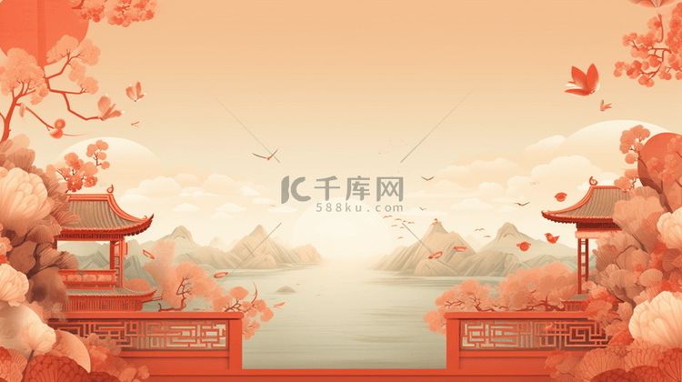 中国风新年春节装饰边框背景6