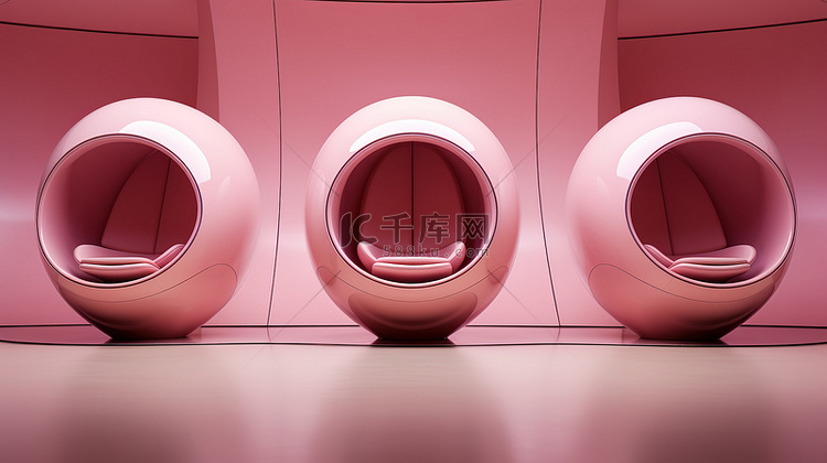 粉红色圆形吊舱式背景16