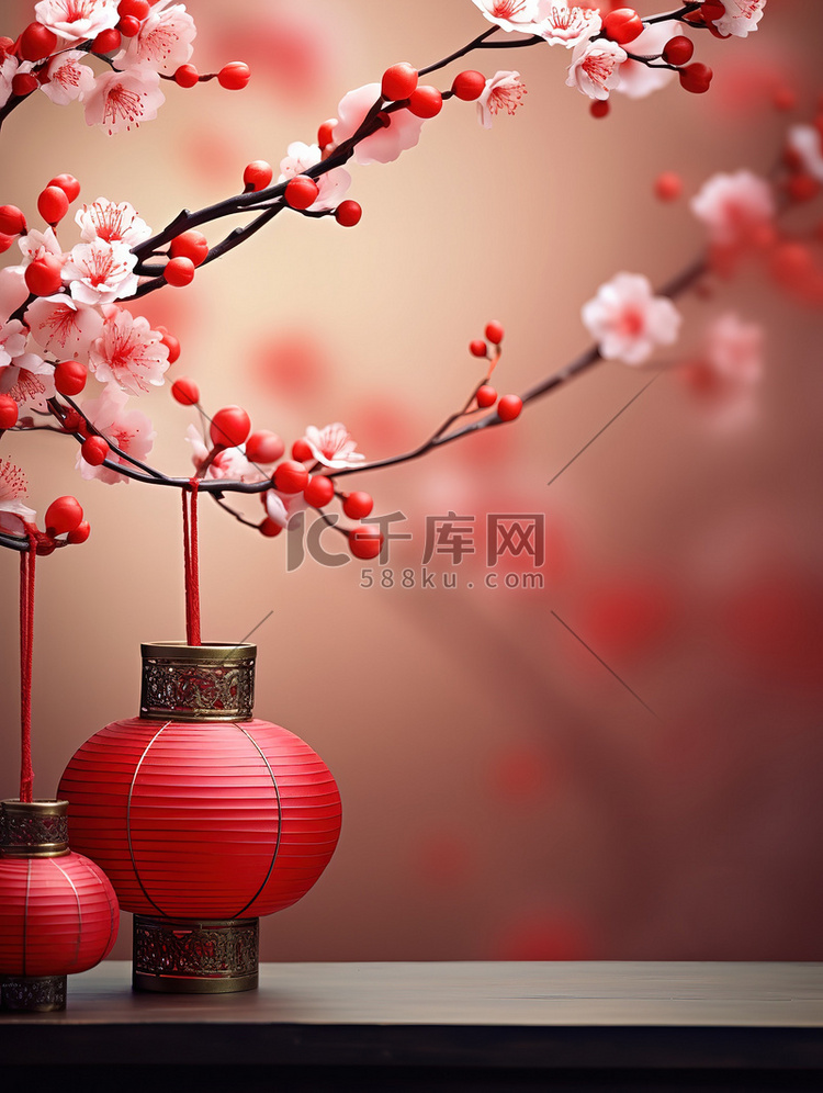 中国传统的红色节日背景16