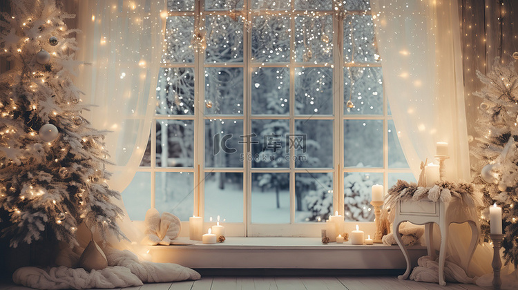 圣诞节装饰美丽窗户20