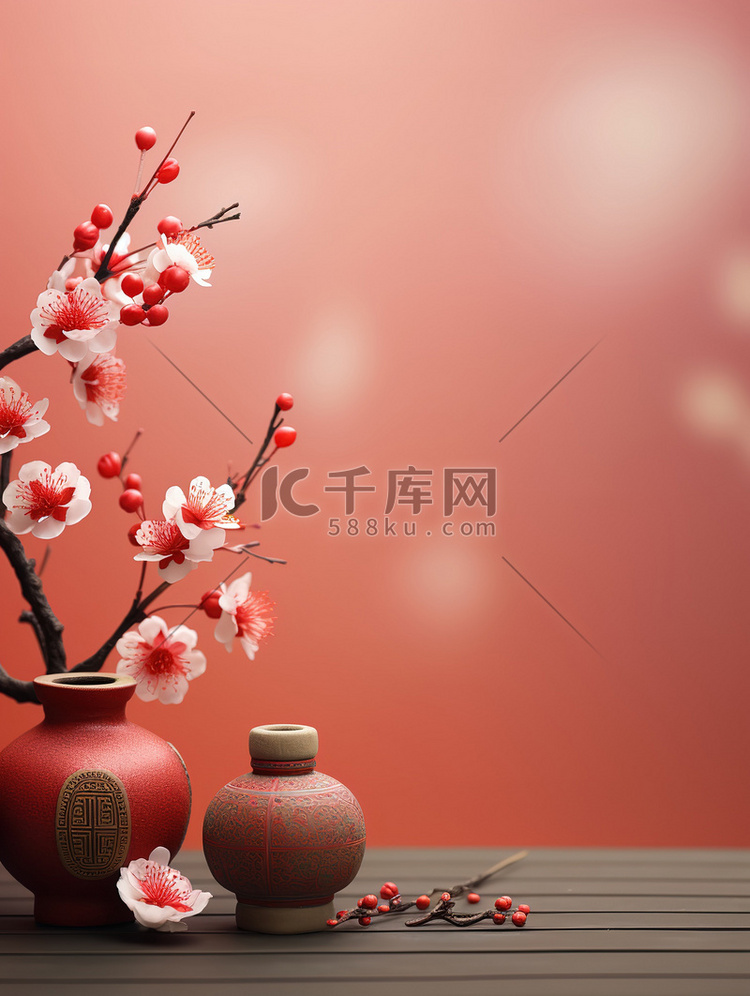 中国传统的红色节日背景14