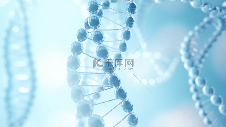 蓝色生物科技双螺旋结构背景8