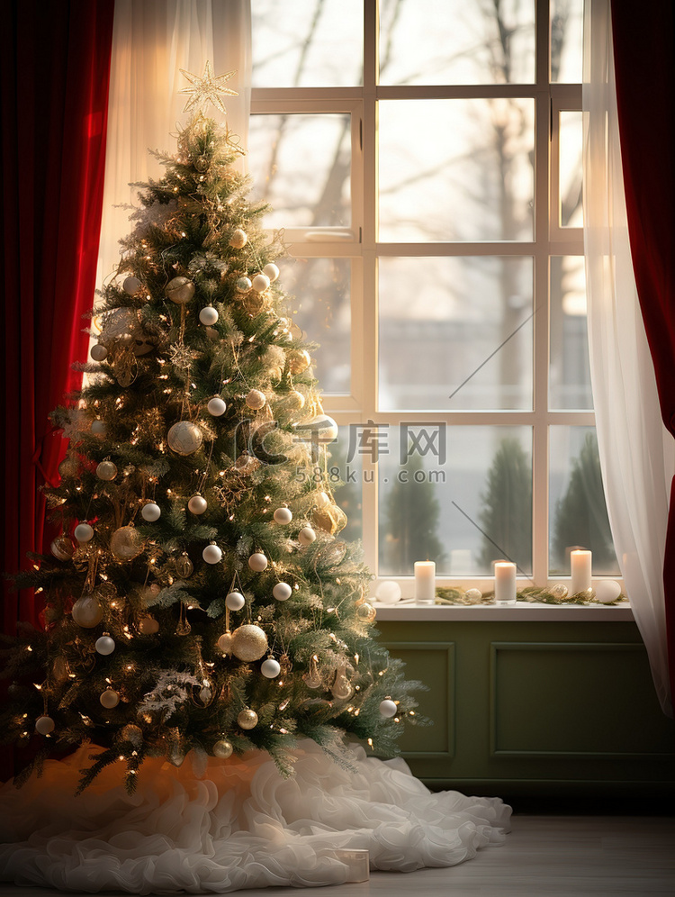 圣诞气氛的房间圣诞树8