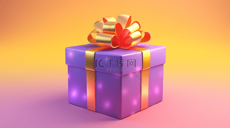 3D立体圣诞礼盒礼物背景17