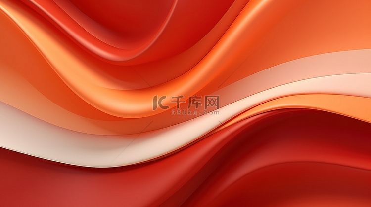 红色和橙色波浪形的抽象背景13