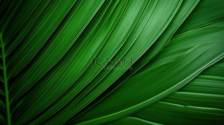 棕榈叶纹理天然热带绿叶12
