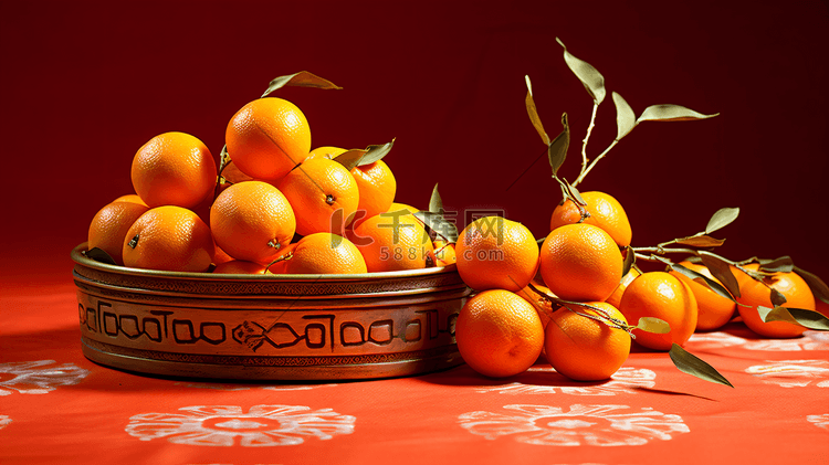 节日新鲜可口的橘子