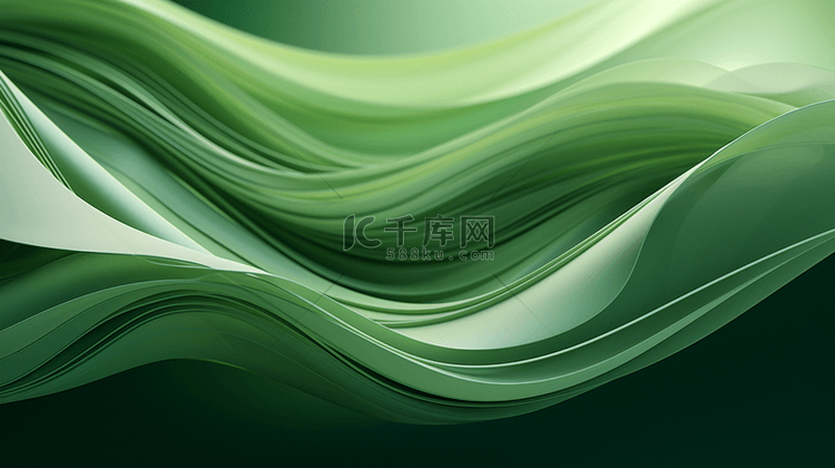 绿色现代感曲线纹理简约背景31