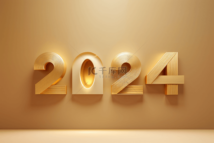 2024年新年元旦金色背景图片87