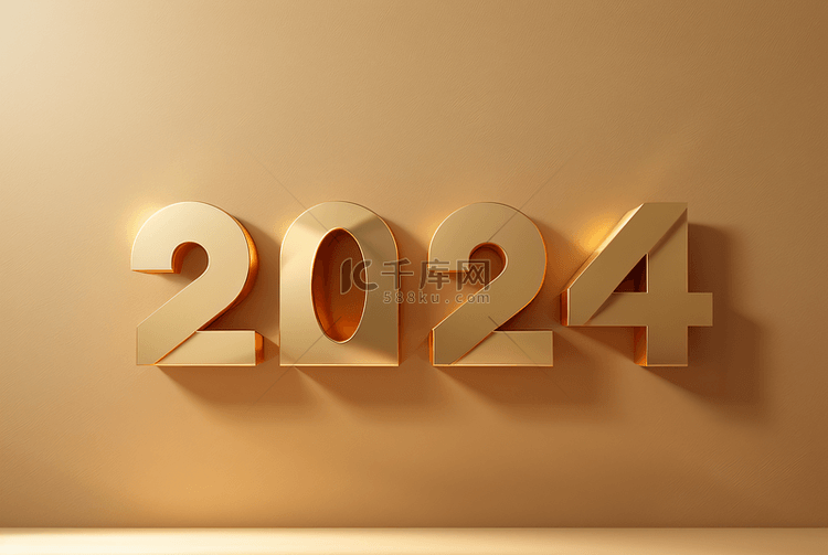2024年新年元旦金色背景图片27