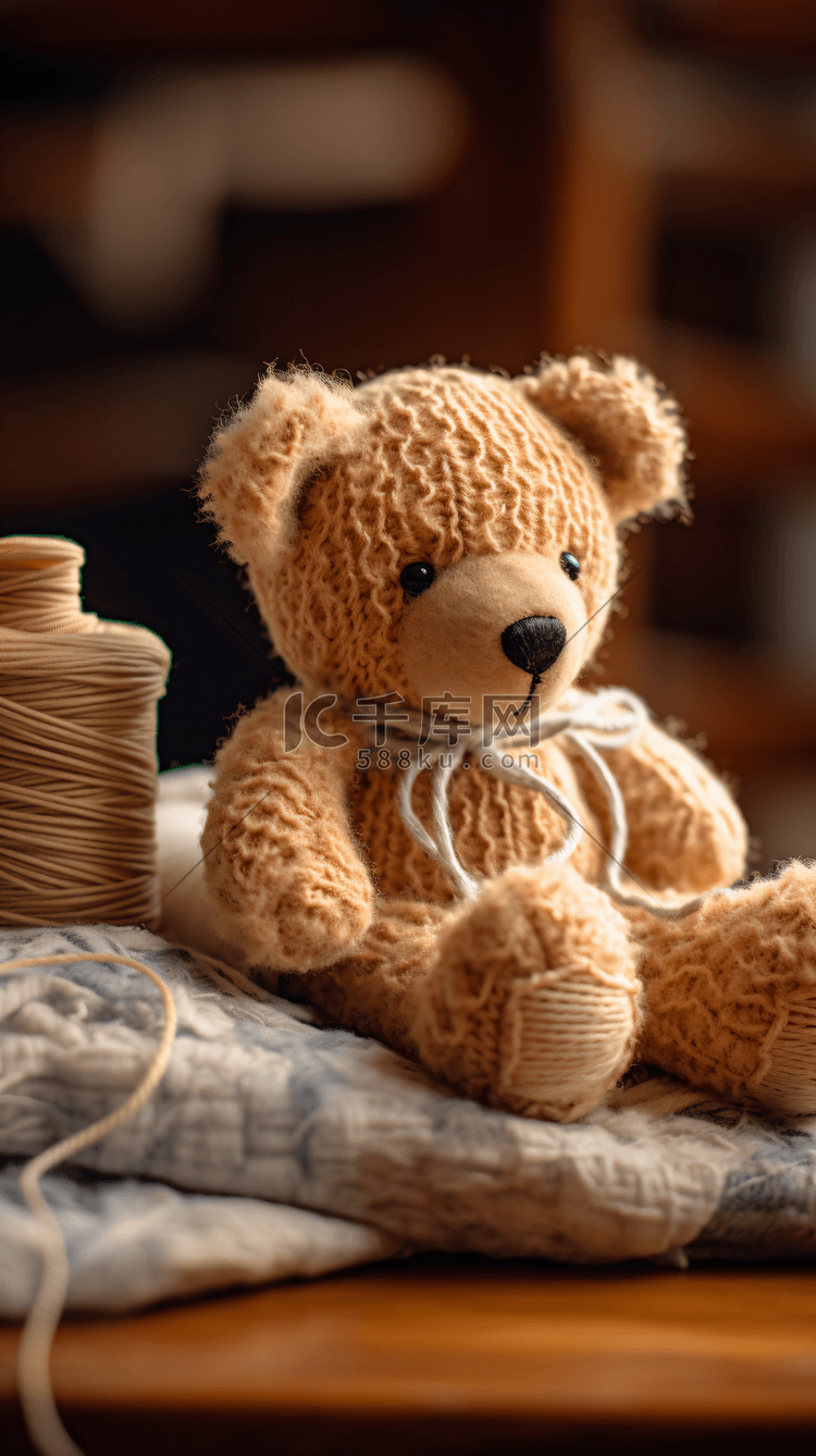 手工针织毛线小熊