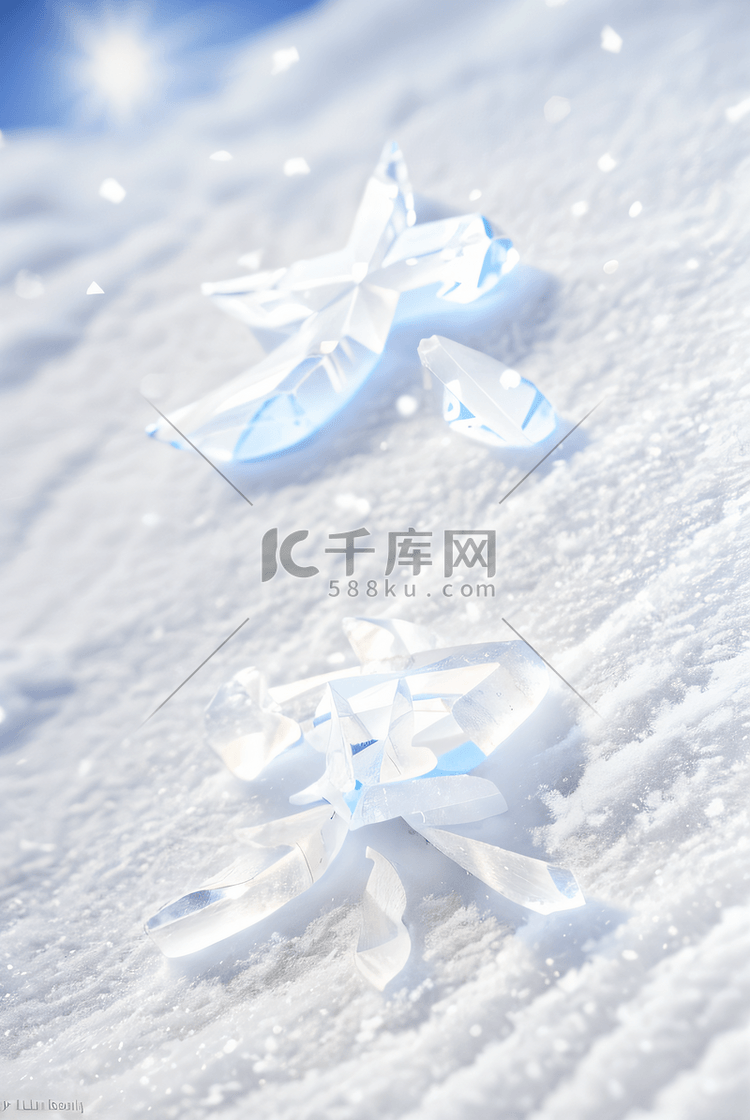 大寒节气冬天雪地背景19