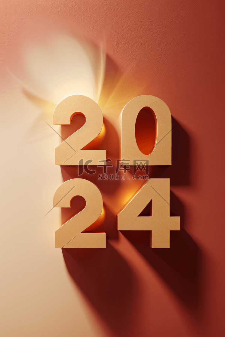 2024年新年元旦红色背景图片23