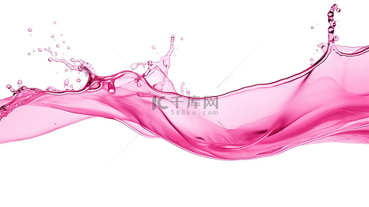 芭比粉红色的水飞溅21