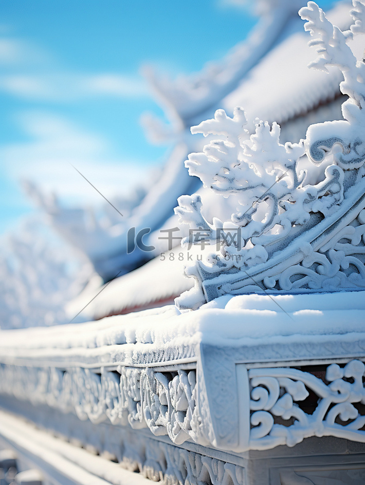 冬天下雪的故宫特写8图片