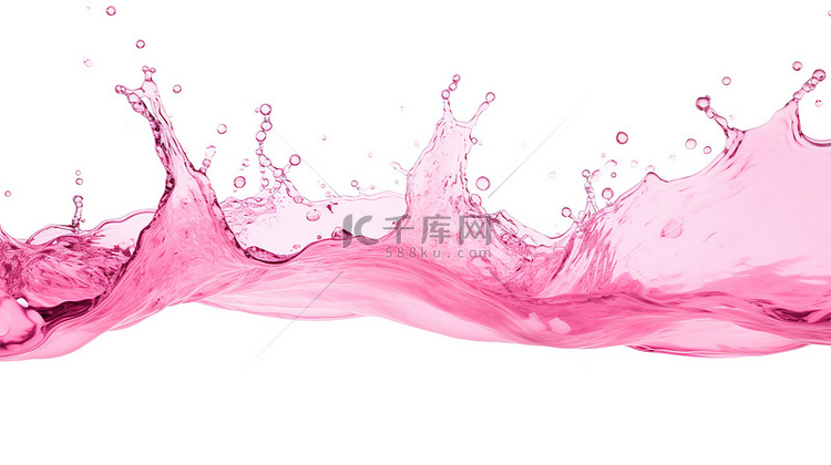 芭比粉红色的水飞溅15
