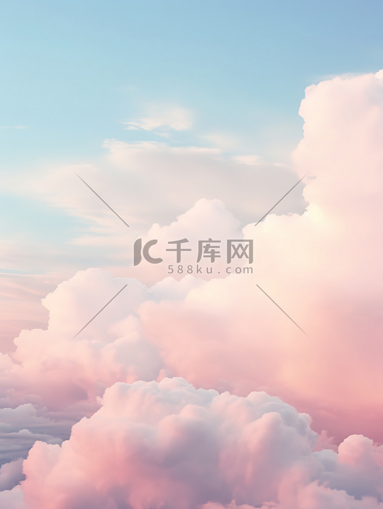 天空中的粉色彩云13背景背景素材