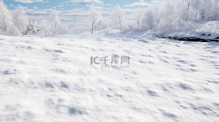冬天白雪皑皑雪地背景(4)