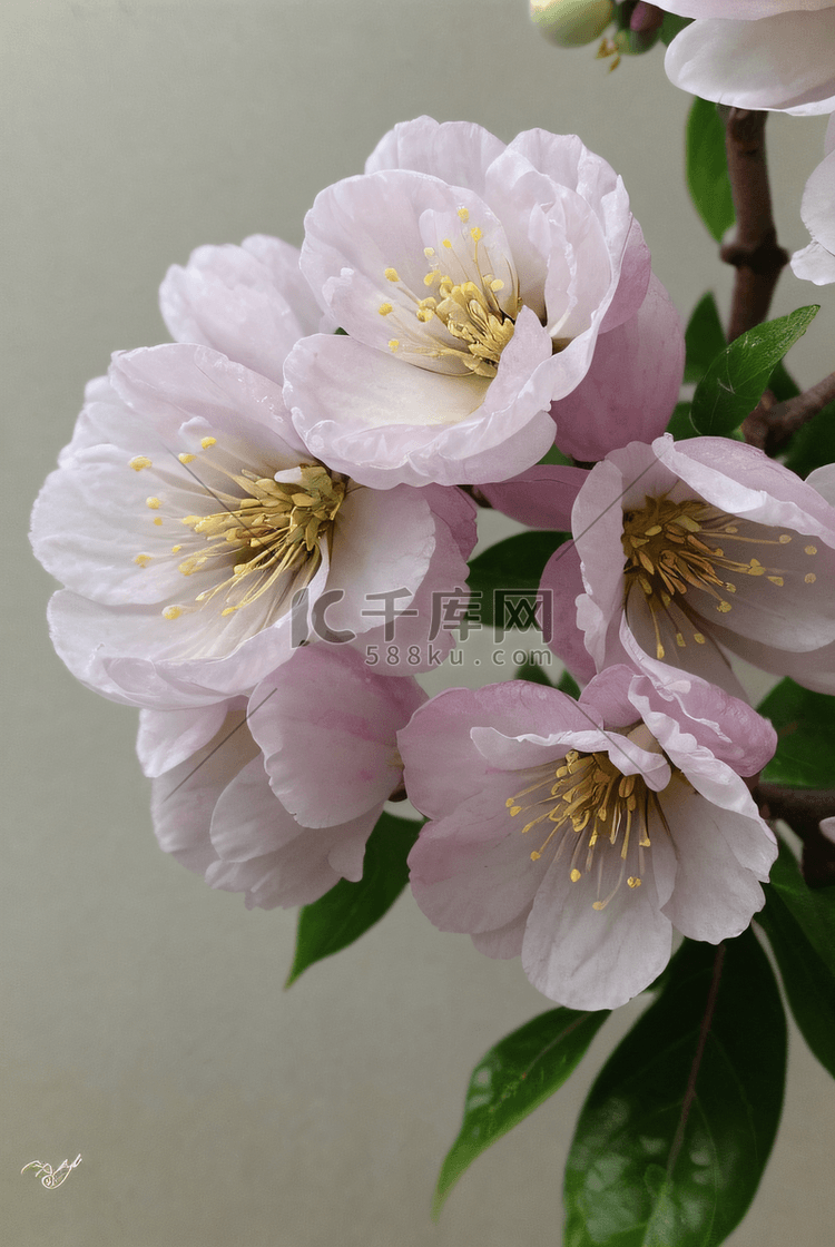 春天盛开的粉色桃花图片2