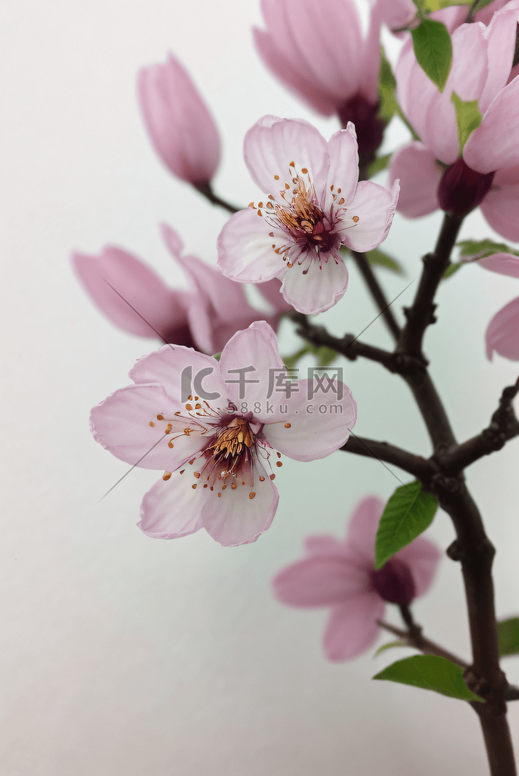 春天盛开的粉色桃花图片16