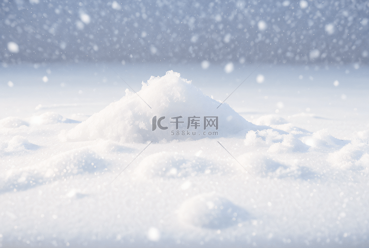 寒冷冬季雪景唯美风景图4