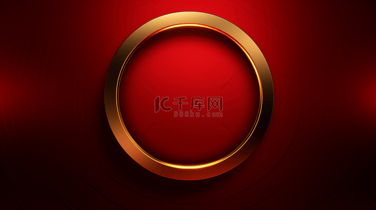 红色简约圆环装饰背景10