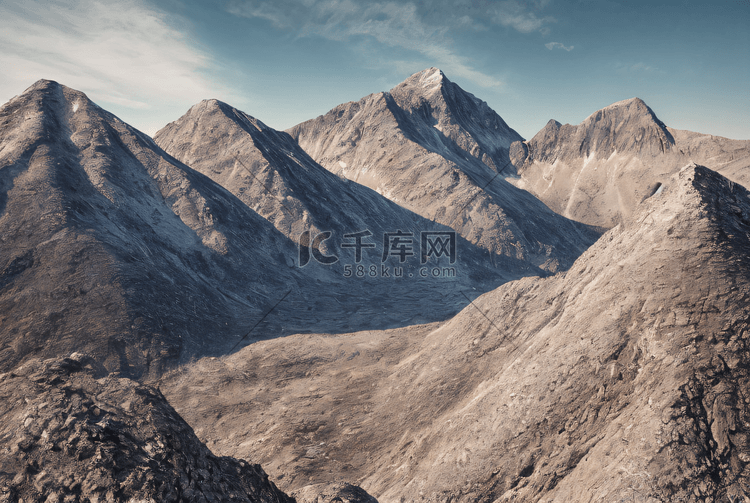 冬季高山山脉冰雪景观图片333