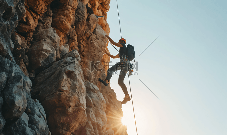 企业文化攀登登山人物攀爬励志摄
