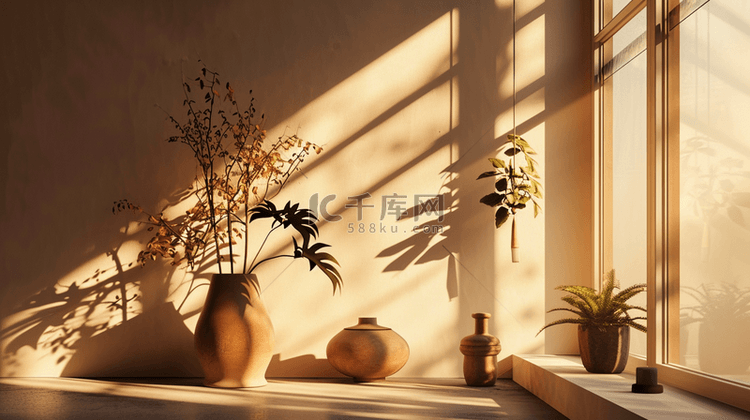 暖色温馨室内绿植装饰图片19