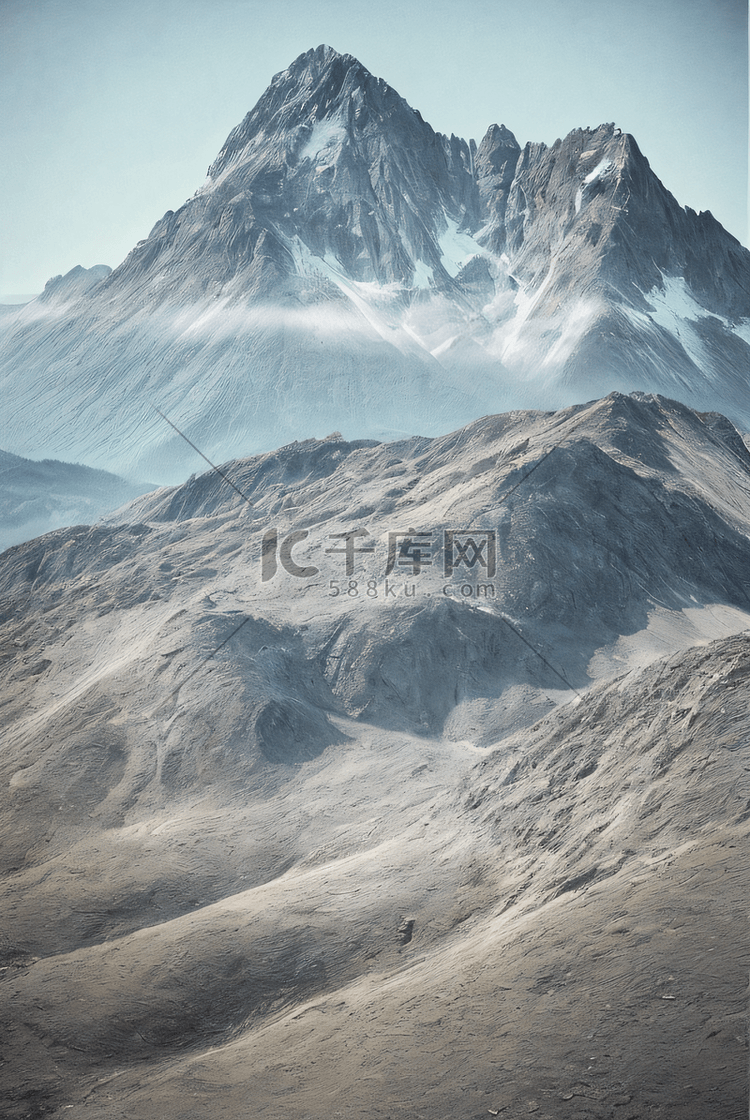 冬季高山山脉冰雪景观图515摄