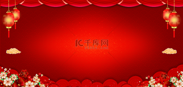新年喜迎龙年红色中国风龙年海报