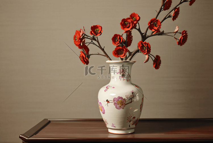 复古中国风花瓶插花图片3