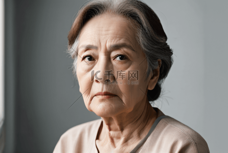慈祥的老奶奶人物肖像图1图片