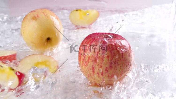 1080富士切块苹果苹果新鲜水