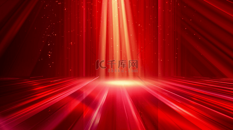 红色科技光线舞台背景图9