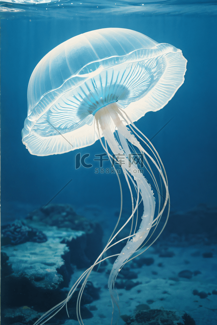 美丽的水母在水中飘逸舞动图片9