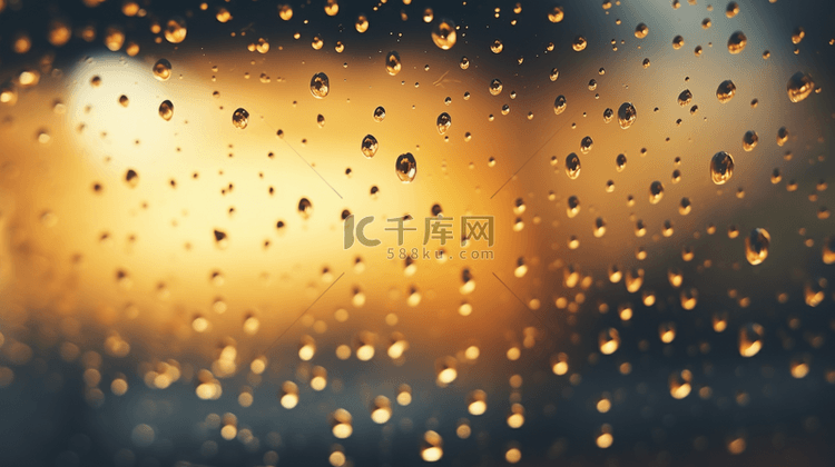 上海繁花雨夜景色都市雨夜光影背