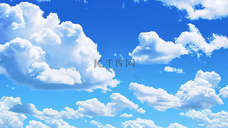 蓝天白云天气晴朗天空背景
