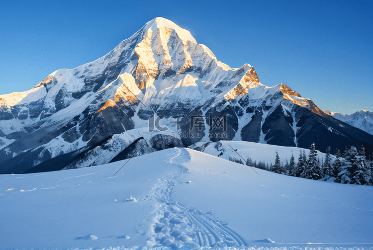 冬季寒冷雪山高山摄影图7