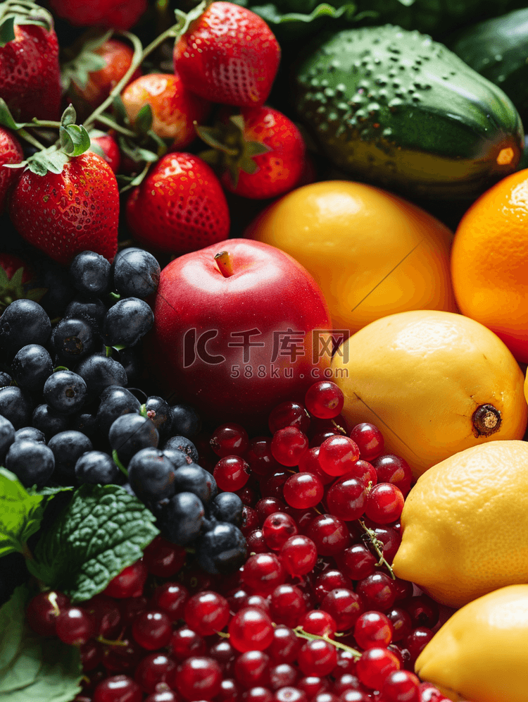 富含维生素的蔬果浆果水果
